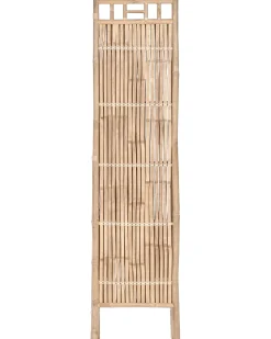 Clearance Beliani Schermo divisorio da giardino a 3 pannelli CEFALU Pieghevole chiaro Marrone