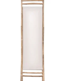 Outlet Beliani Schermo divisorio da giardino a 3 pannelli ALBEROBELLO Pieghevole Marrone chiaro Beige Marrone