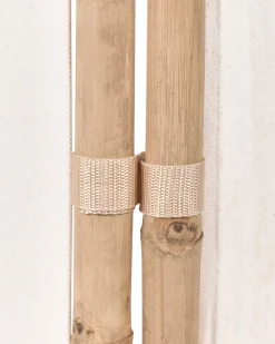Outlet Beliani Schermo divisorio da giardino a 3 pannelli ALBEROBELLO Pieghevole Marrone chiaro Beige Marrone