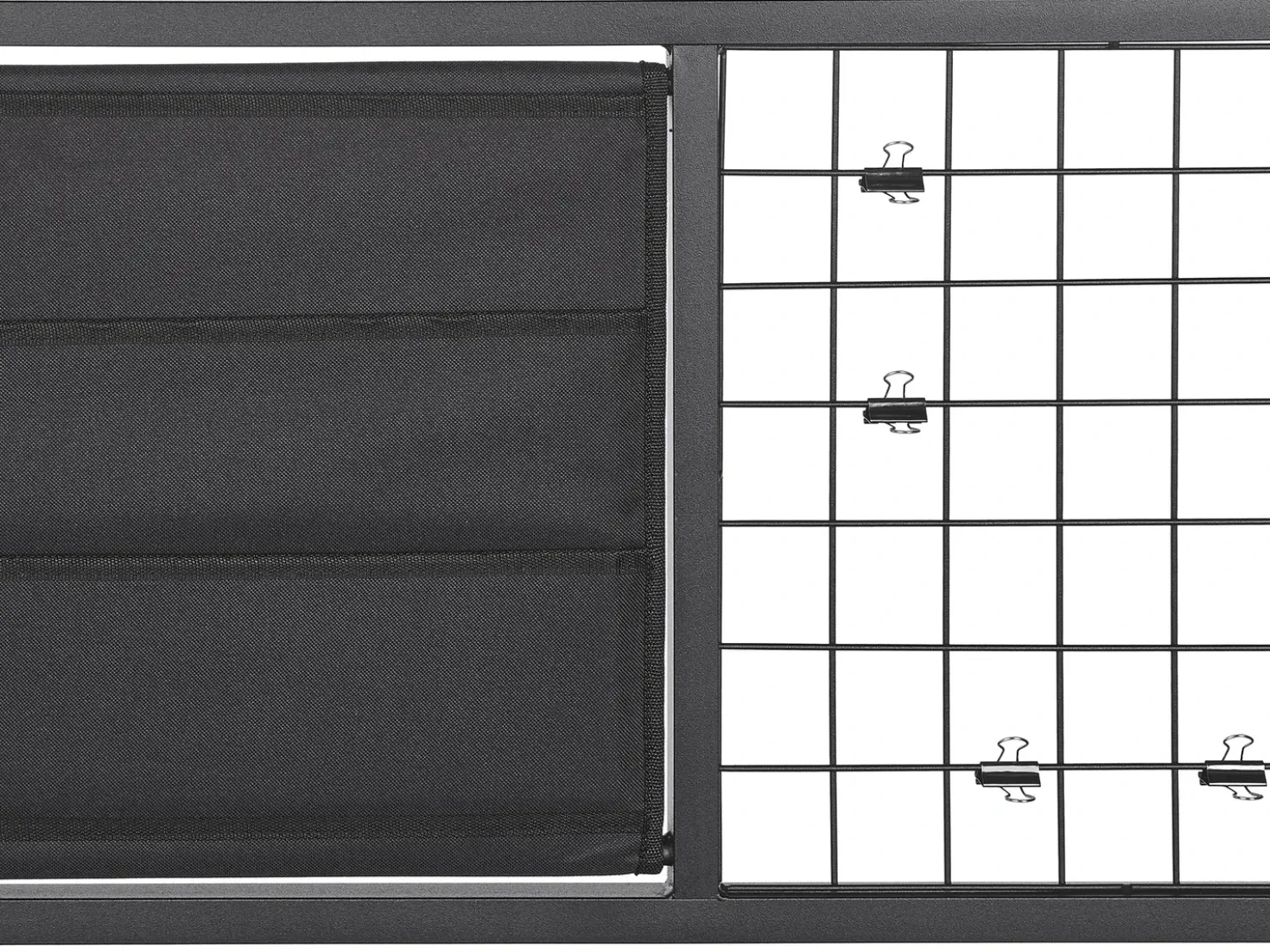 Scrivania con organizer VINCE Nero 118 cm 60 cm