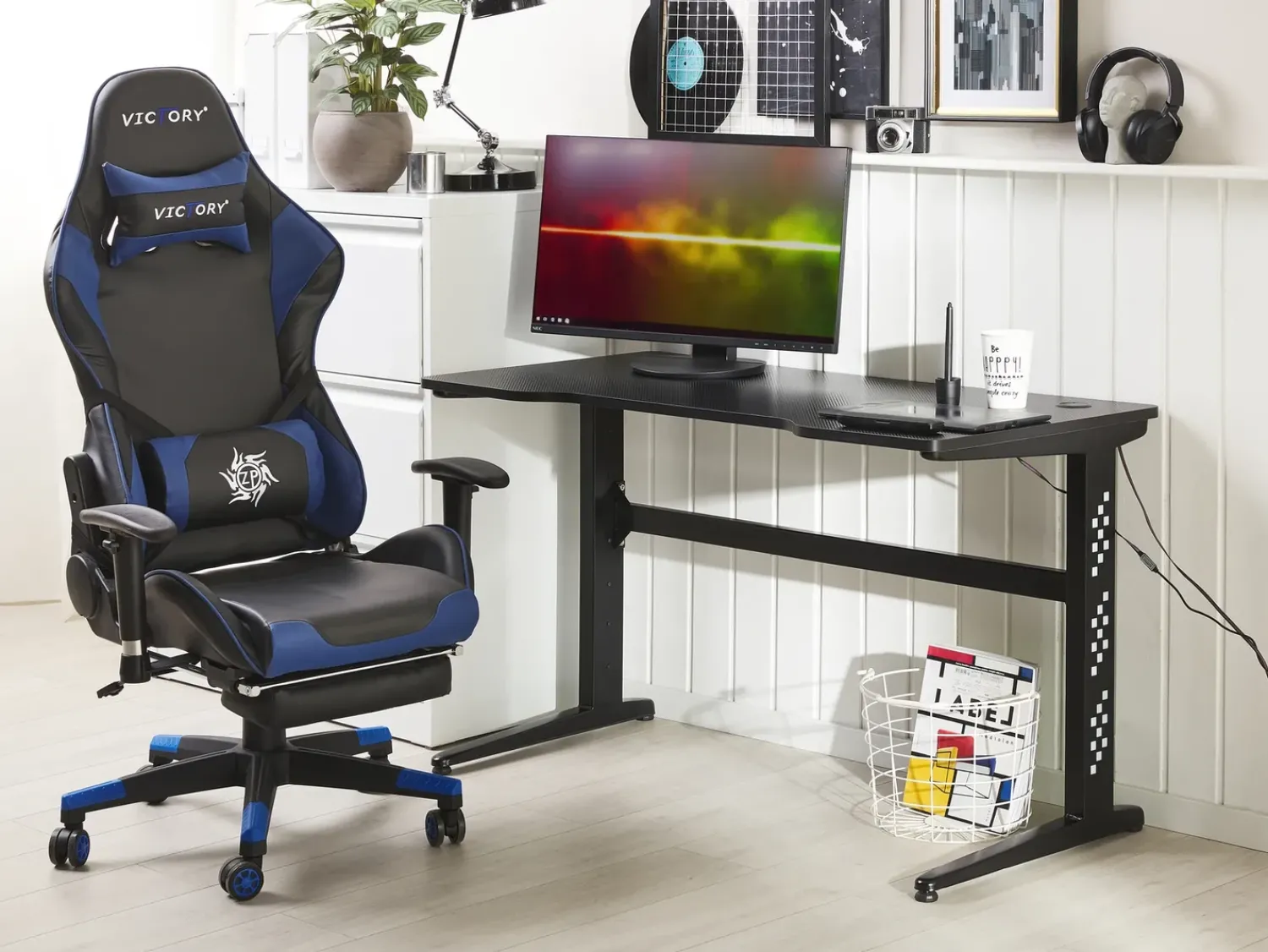 Online Beliani Scrivania da gaming DEXTER 120 cm 60 cm LED RGB Nero