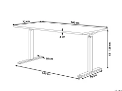Discount Beliani Scrivania elettrica regolabile in altezza DESTIN II 160 cm 72 cm Nero