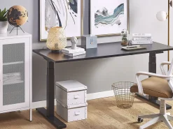 Discount Beliani Scrivania elettrica regolabile in altezza DESTIN II 160 cm 72 cm Nero