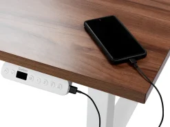 Scrivania elettrica regolabile in altezza DESTINES Nero/Bianco 180 cm 80 cm