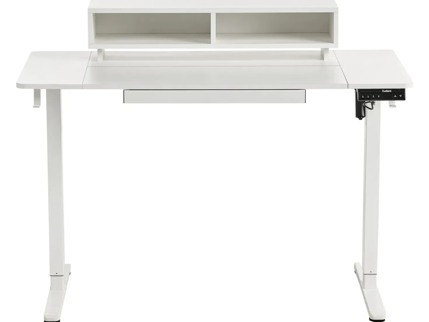 Scrivania elettrica regolabile in altezza LUCAMA Bianco 120 cm 60 cm con porta USB