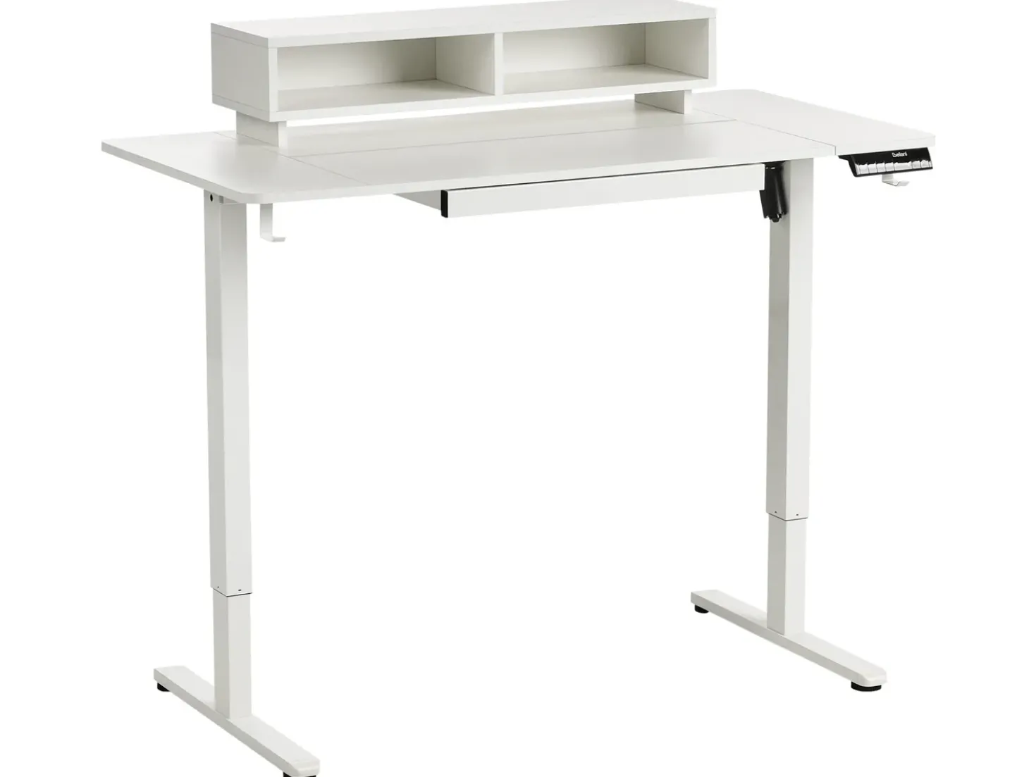 Scrivania elettrica regolabile in altezza LUCAMA Bianco 120 cm 60 cm con porta USB