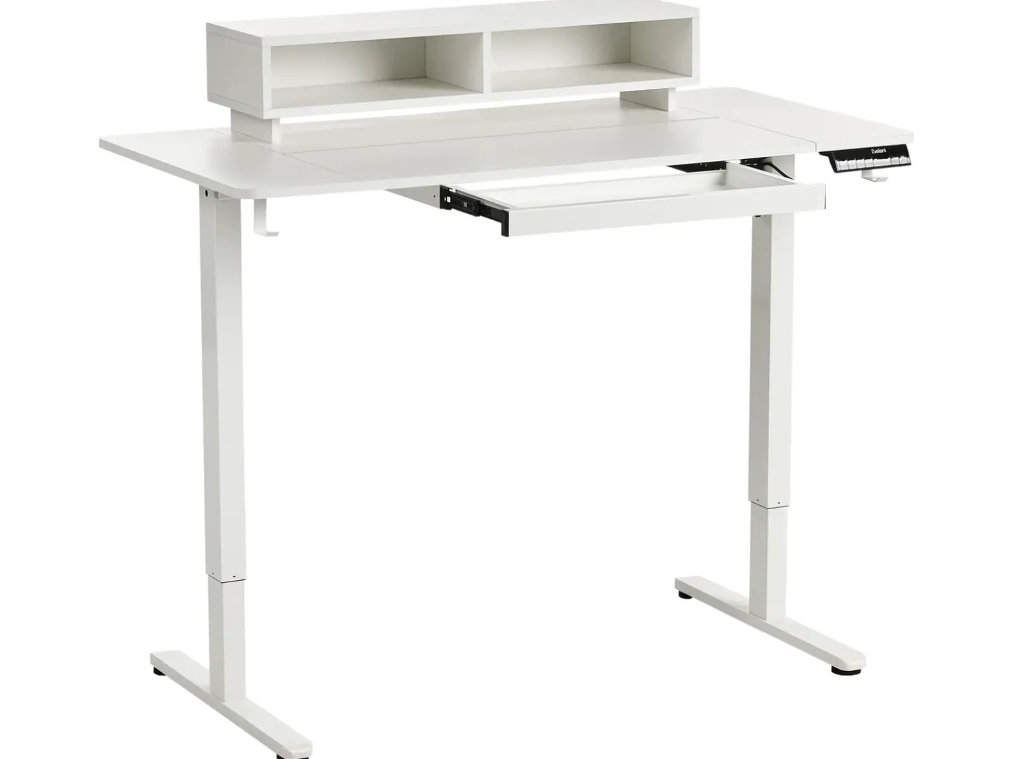 Scrivania elettrica regolabile in altezza LUCAMA Bianco 120 cm 60 cm con porta USB