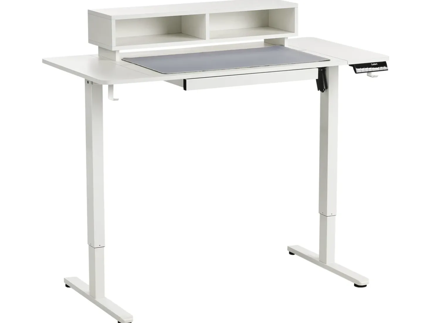 Scrivania elettrica regolabile in altezza LUCAMA Bianco 120 cm 60 cm con porta USB