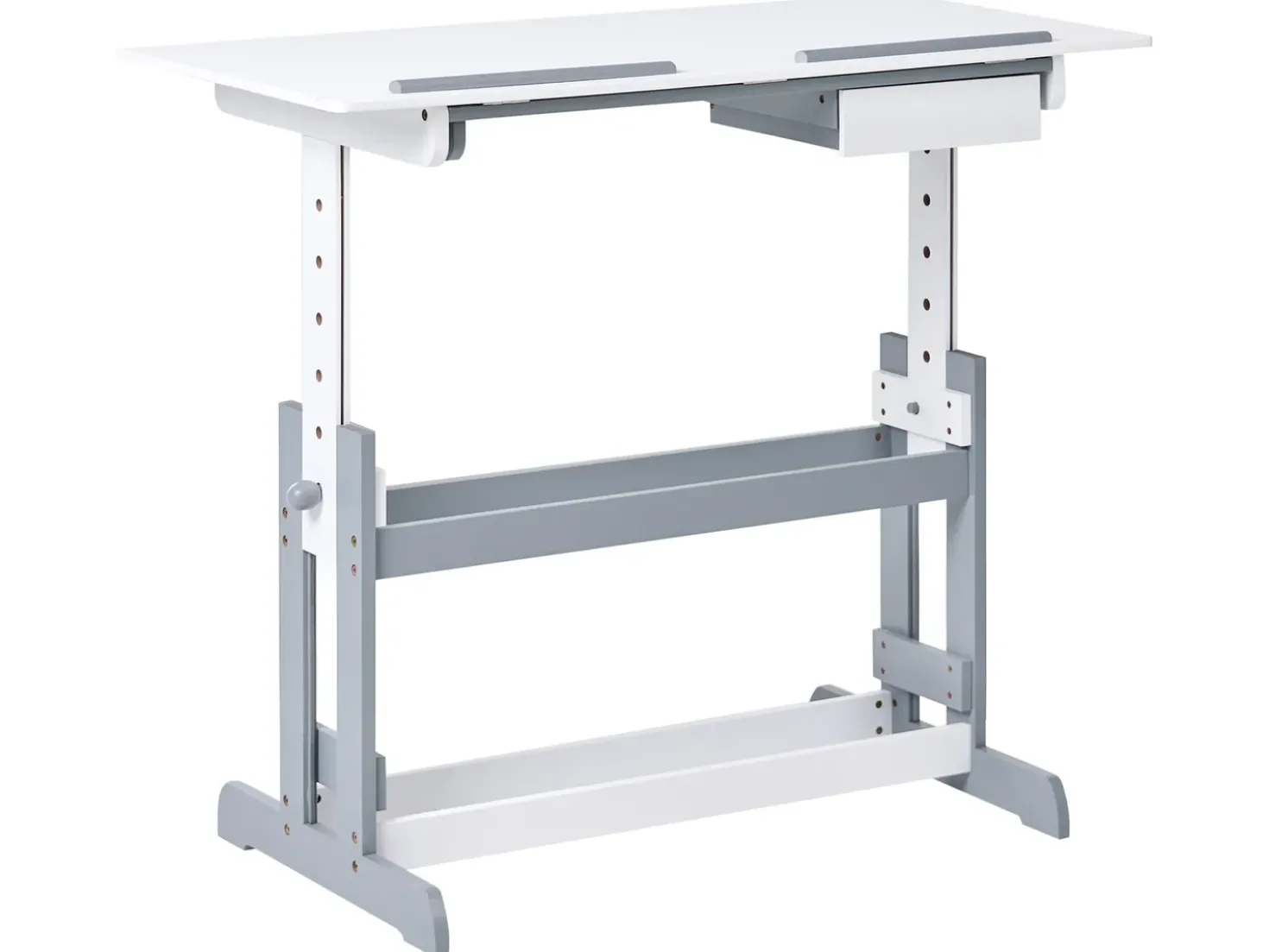 Scrivania manuale regolabile in altezza NANNUP Bianco 110 cm 53 cm