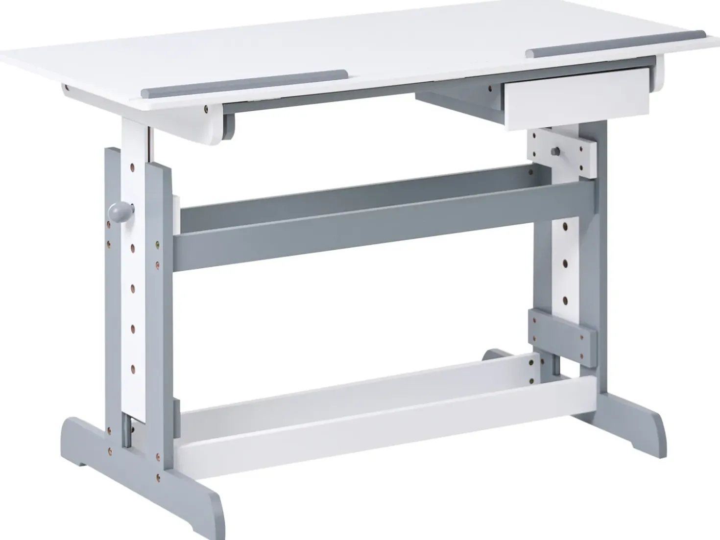 Scrivania manuale regolabile in altezza NANNUP Bianco 110 cm 53 cm