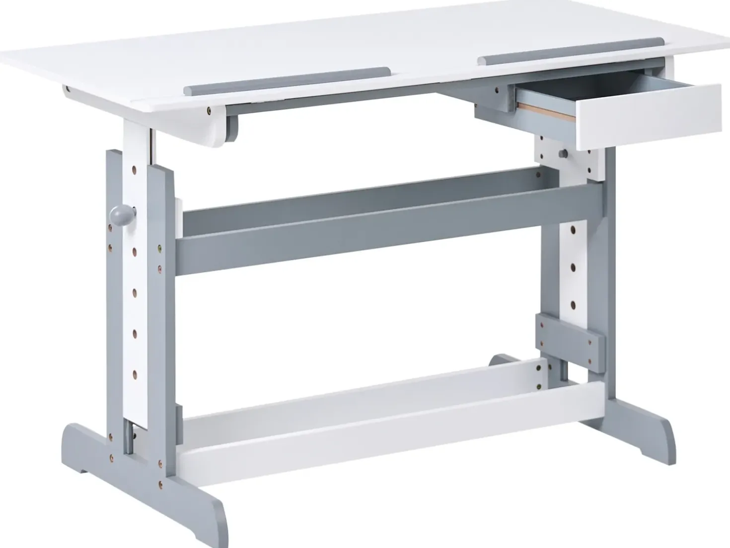 Scrivania manuale regolabile in altezza NANNUP Bianco 110 cm 53 cm