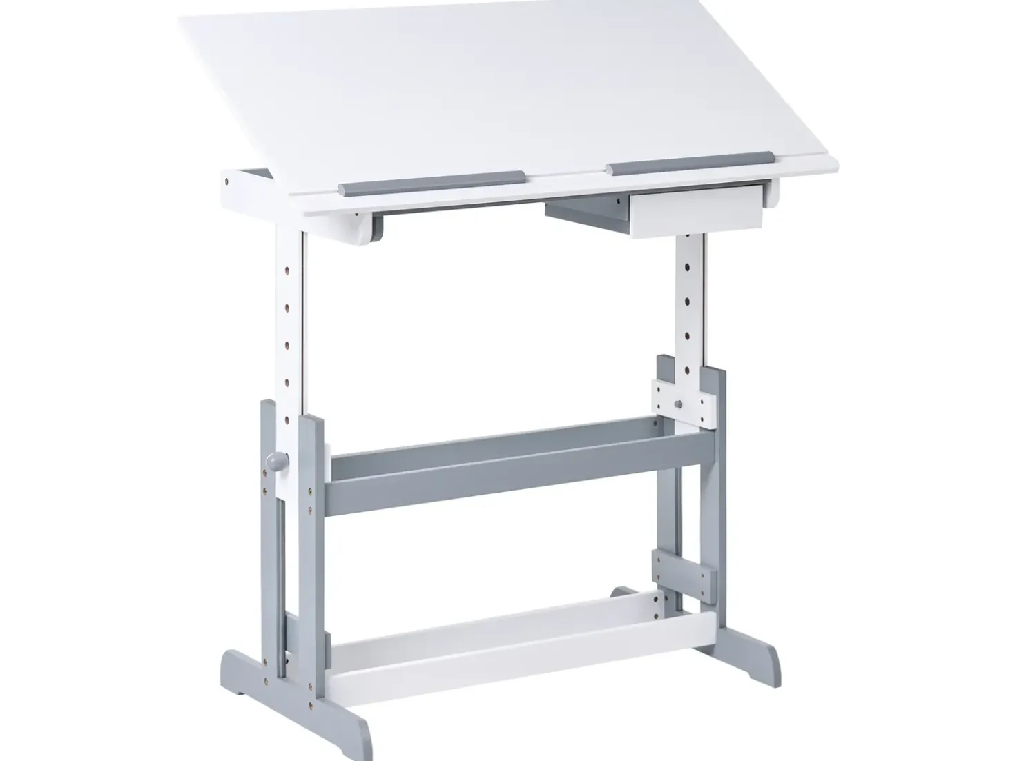Scrivania manuale regolabile in altezza NANNUP Bianco 110 cm 53 cm