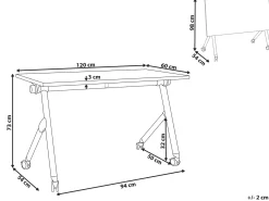Scrivania pieghevole BENDI Marrone 120 cm 60 cm