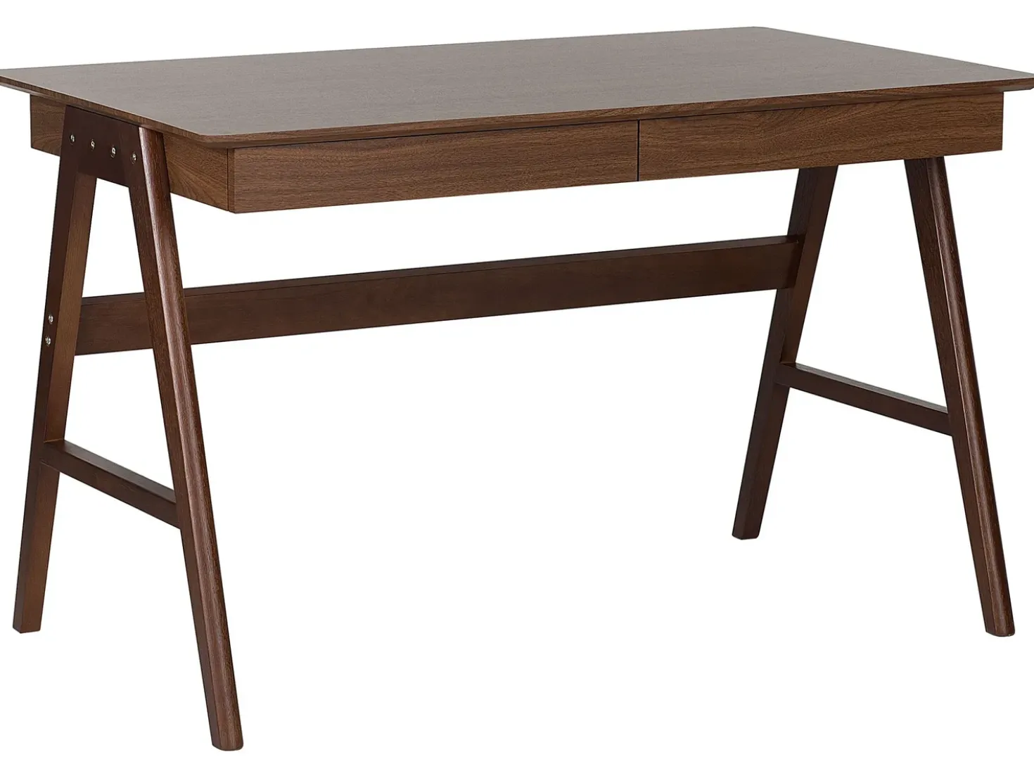 Scrivania SHESLAY Marrone scuro 120 cm 70 cm con Cassetti