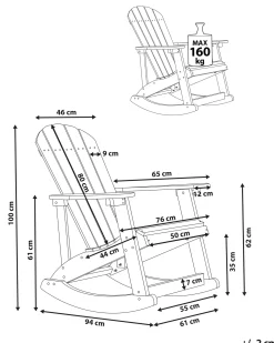 Best Beliani ADIRONDACK Rosso