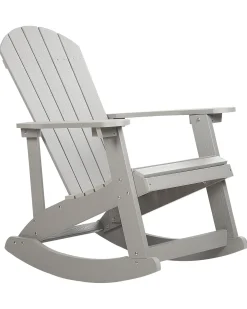 Clearance Beliani Sedia a dondolo da giardino ADIRONDACK chiaro Grigio