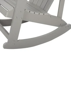 Clearance Beliani Sedia a dondolo da giardino ADIRONDACK chiaro Grigio