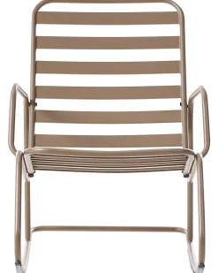 Best Beliani Sedia a dondolo da giardino TURI Metallo Tortora Beige