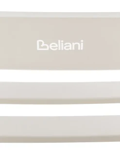 Beliani Sedia a dondolo da giardino TURI Metallo sporco Bianco