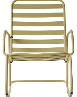 Discount Beliani Sedia a dondolo da giardino TURI Metallo oliva Verde
