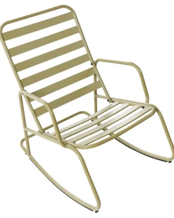 Discount Beliani Sedia a dondolo da giardino TURI Metallo oliva Verde
