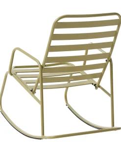 Discount Beliani Sedia a dondolo da giardino TURI Metallo oliva Verde