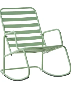 Best Beliani Sedia a dondolo da giardino TURI Metallo Verde