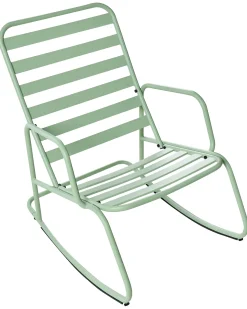 Best Beliani Sedia a dondolo da giardino TURI Metallo Verde