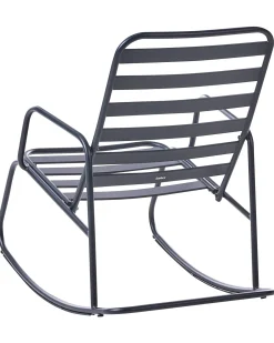 Outlet Beliani Sedia a dondolo da giardino TURI Metallo Nero
