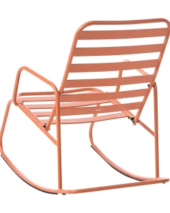 Outlet Beliani Sedia a dondolo da giardino TURI Metallo Arancione