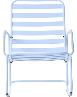 Online Beliani Sedia a dondolo da giardino TURI Metallo Azzurro Blu