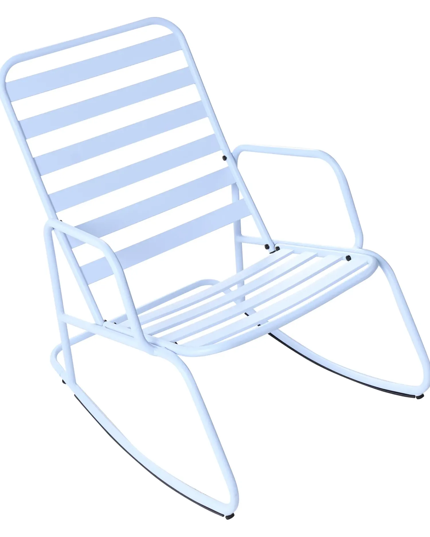 Online Beliani Sedia a dondolo da giardino TURI Metallo Azzurro Blu