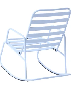 Online Beliani Sedia a dondolo da giardino TURI Metallo Azzurro Blu