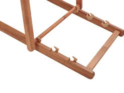 Online Beliani Sedia a sdraio pieghevole ANZIO Legno d'acacia Marrone scuro Beige Marrone
