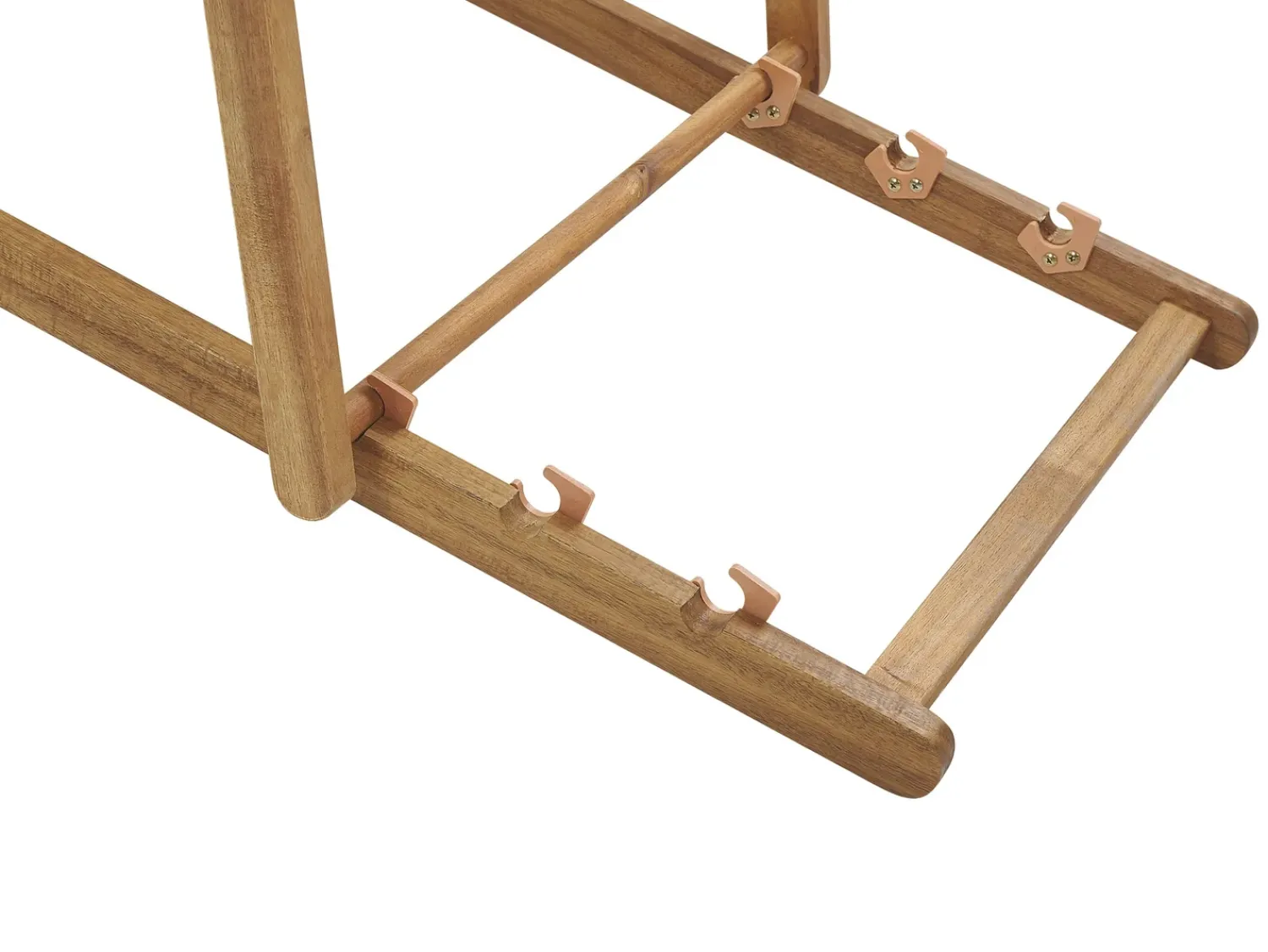 Online Beliani Sedia a sdraio pieghevole ANZIO Legno d'acacia Marrone chiaro Bianco Marrone