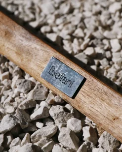 Beliani Sedia a sdraio pieghevole ANZIO con Tessuti di Ricambio Legno d'acacia Marrone chiaro Beige Marrone Multicolore