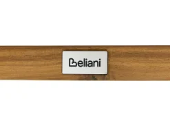 New Beliani Sedia a sdraio pieghevole ANZIO Legno d'acacia Rosso Rosso Marrone