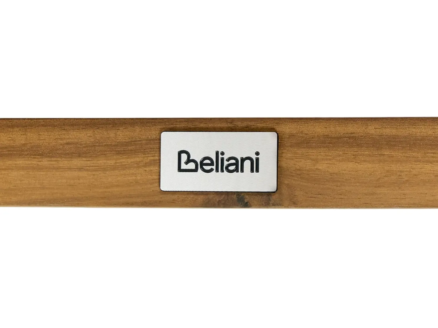 New Beliani Sedia a sdraio pieghevole ANZIO Legno d'acacia Rosso Rosso Marrone
