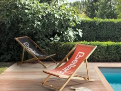 Discount Beliani Sedia a sdraio pieghevole ANZIO Legno d'acacia Nero Marrone Nero