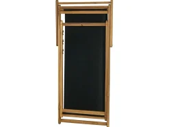 Discount Beliani Sedia a sdraio pieghevole ANZIO Legno d'acacia Nero Marrone Nero