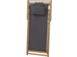 Discount Beliani Sedia a sdraio pieghevole AVELLINO Legno d'acacia Grigio Marrone Grigio