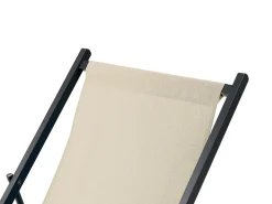 Best Beliani Sedia a sdraio pieghevole LOCRI II Metallo Beige Beige Nero