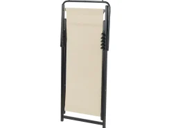 Best Beliani Sedia a sdraio pieghevole LOCRI II Metallo Beige Beige Nero