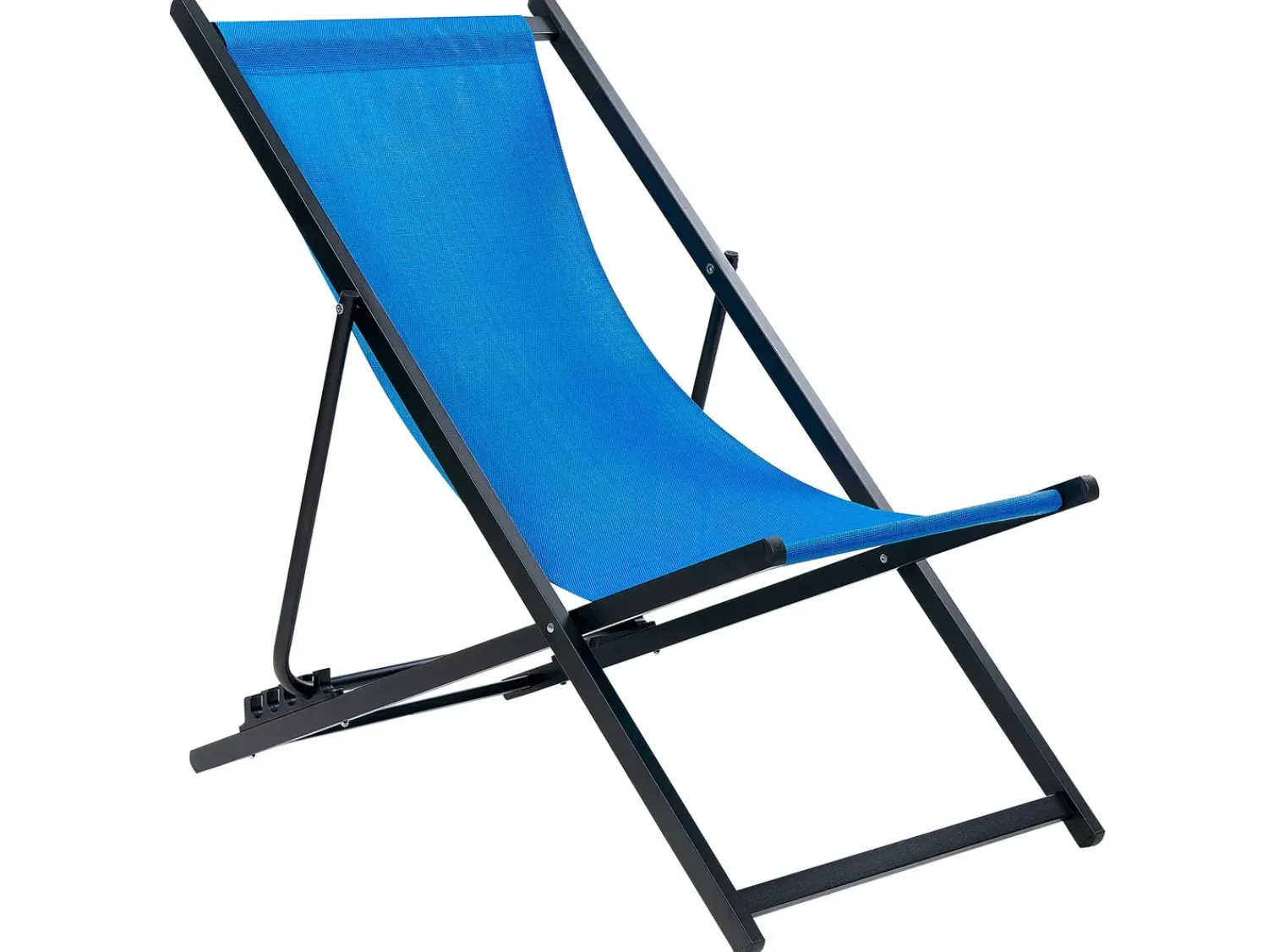 Sale Beliani Sedia a sdraio pieghevole LOCRI II Metallo Blu Blu Nero