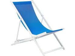 Sale Beliani Sedia a sdraio pieghevole LOCRI II Metallo Blu Bianco Blu