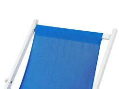 Sale Beliani Sedia a sdraio pieghevole LOCRI II Metallo Blu Bianco Blu