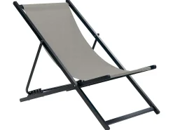 Clearance Beliani Sedia a sdraio pieghevole LOCRI II Metallo Grigio Grigio Nero