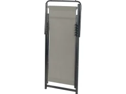Clearance Beliani Sedia a sdraio pieghevole LOCRI II Metallo Grigio Grigio Nero