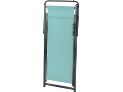 Sale Beliani Sedia a sdraio pieghevole LOCRI II Metallo Turchese Blu Nero