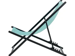 Sale Beliani Sedia a sdraio pieghevole LOCRI II Metallo Turchese Blu Nero